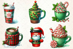 Christmas Festive Coffee Clipart Bundle - CraftNest - Digital Crafting and Art