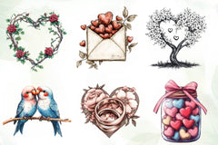 Hand Drawn Valentines Day Clipart Bundle - CraftNest - Digital Crafting and Art