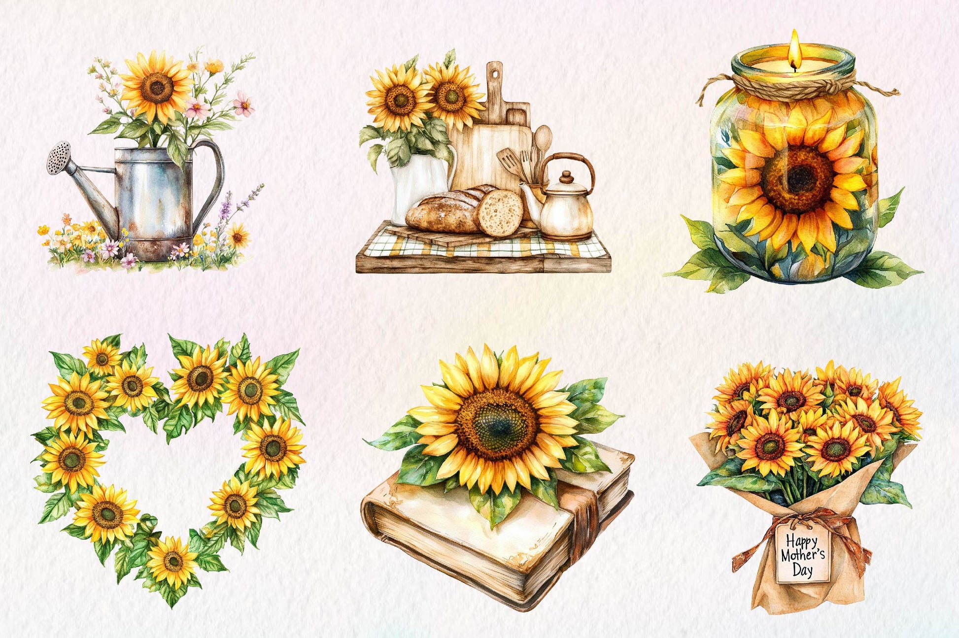 Sunflower Mother'S Day Clipart Bundle - CraftNest - Digital Crafting and Art