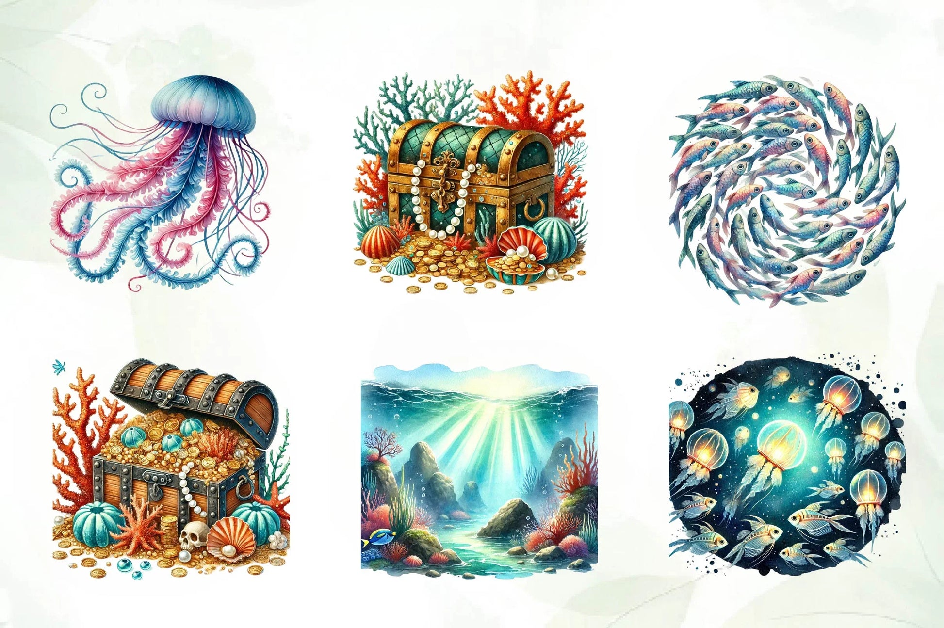 Undersea Clipart Bundle 1 - CraftNest - Digital Crafting and Art