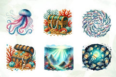 Undersea Clipart Bundle 1 - CraftNest - Digital Crafting and Art