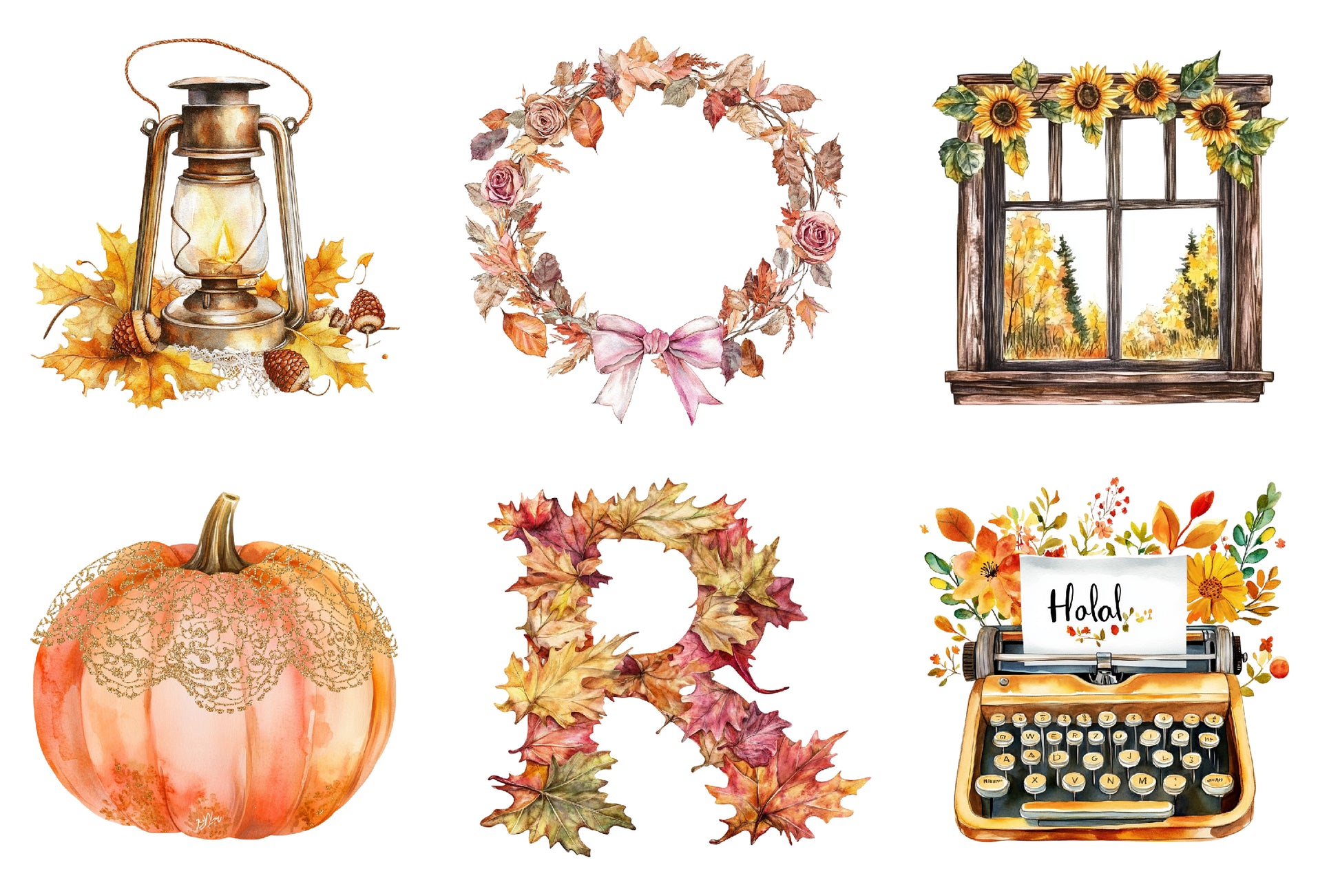 Beautiful Vintage Fall Clipart Bundle - CraftNest - Digital Crafting and Art