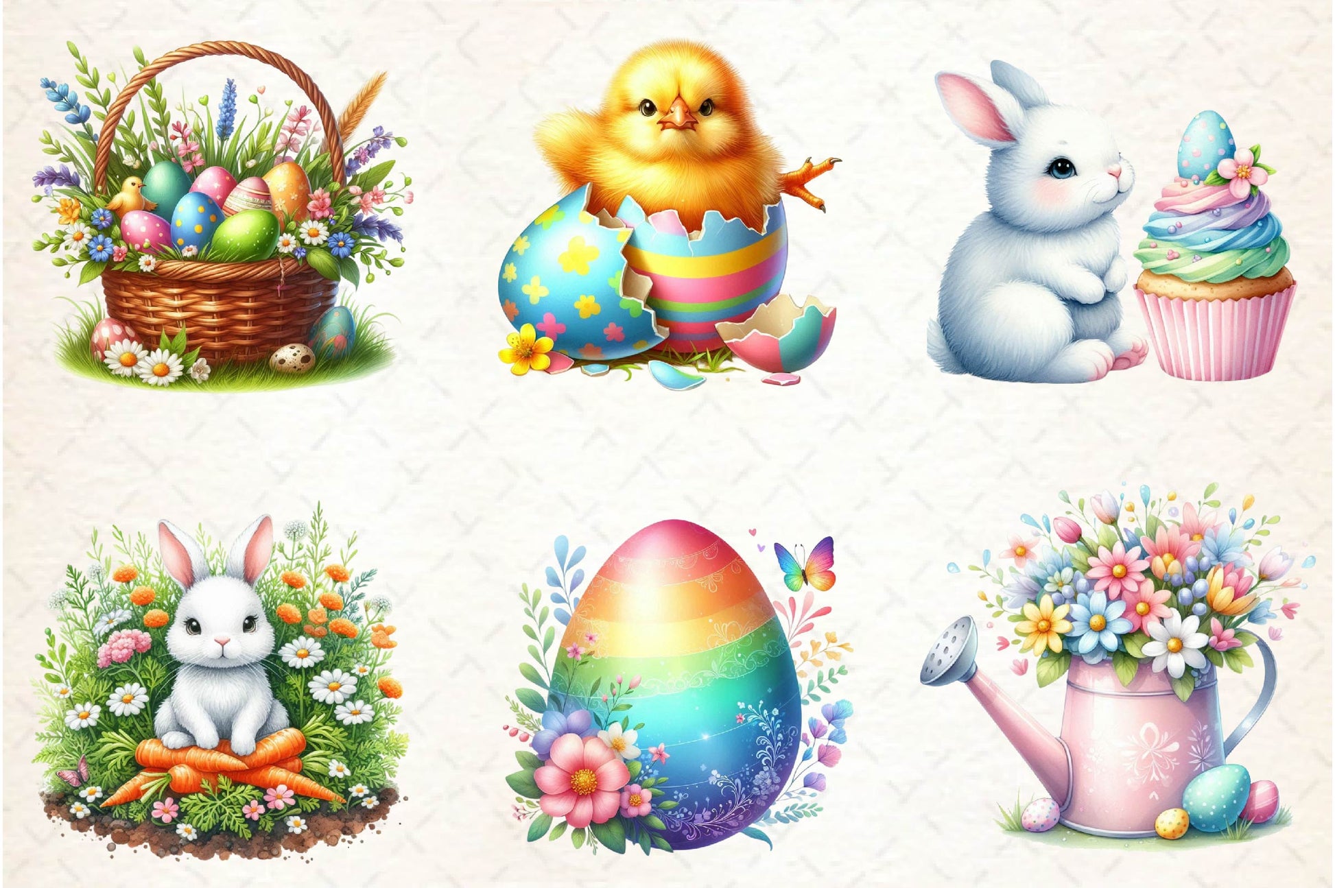 Cute Easter Day Clipart Bundle - CraftNest - Digital Crafting and Art