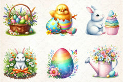 Cute Easter Day Clipart Bundle - CraftNest - Digital Crafting and Art