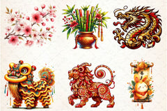 Chinese New Year Clipart Bundle - CraftNest - Digital Crafting and Art