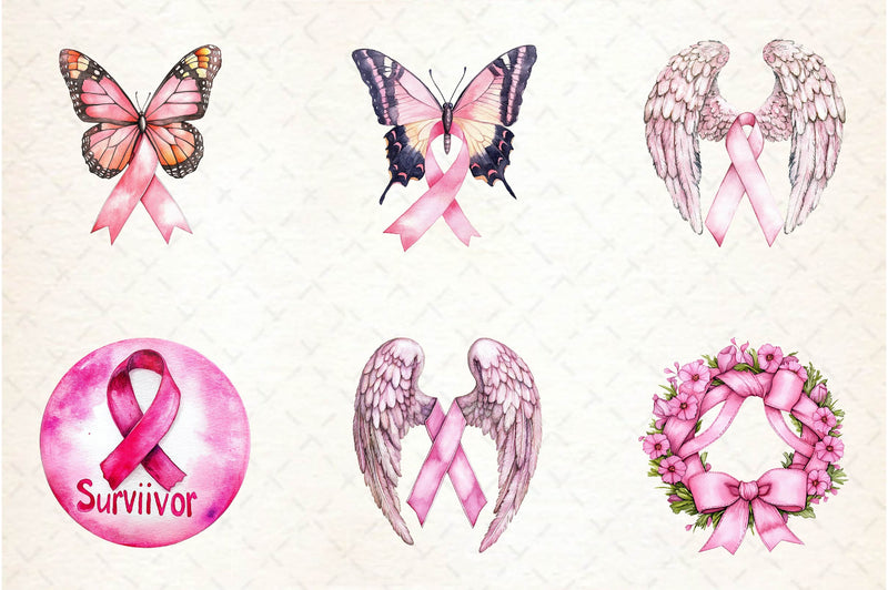 Breast Cancer Awareness Clipart Bundle - CraftNest - Digital Crafting and Art