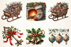 Christmas Antique Clipart Bundle - CraftNest - Digital Crafting and Art