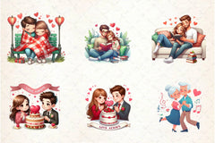 Old Couple Valentine's Day Clipart Bundle - CraftNest - Digital Crafting and Art