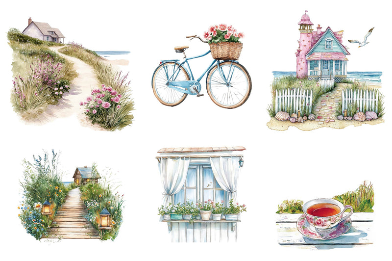 Summer Seaside Cottage Clipart Bundle - CraftNest - Digital Crafting and Art