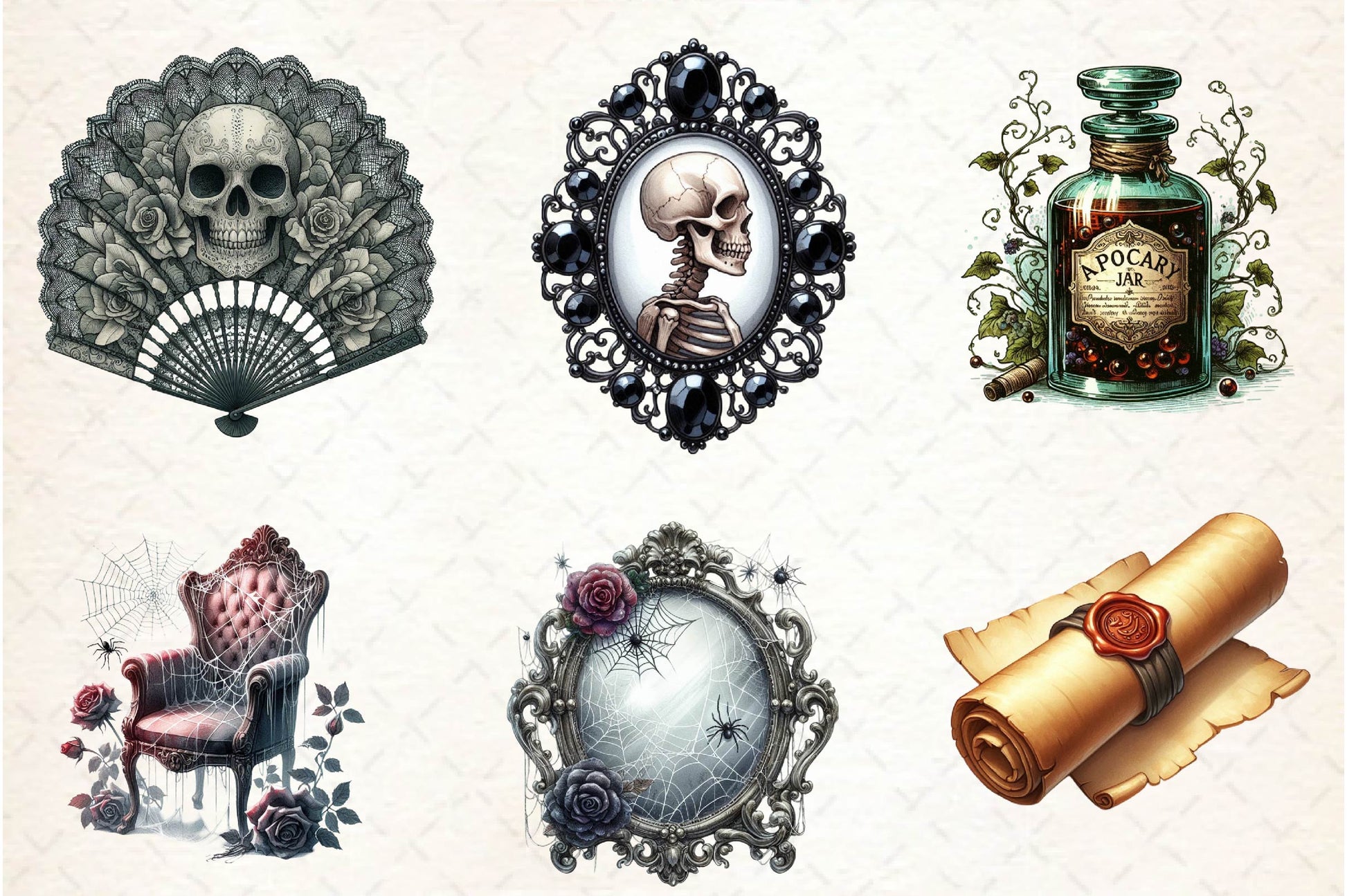 Antique Gothic Clipart Bundle - CraftNest - Digital Crafting and Art