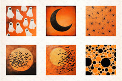 Orange And Black Halloween Background Clipart Bundle - CraftNest - Digital Crafting and Art