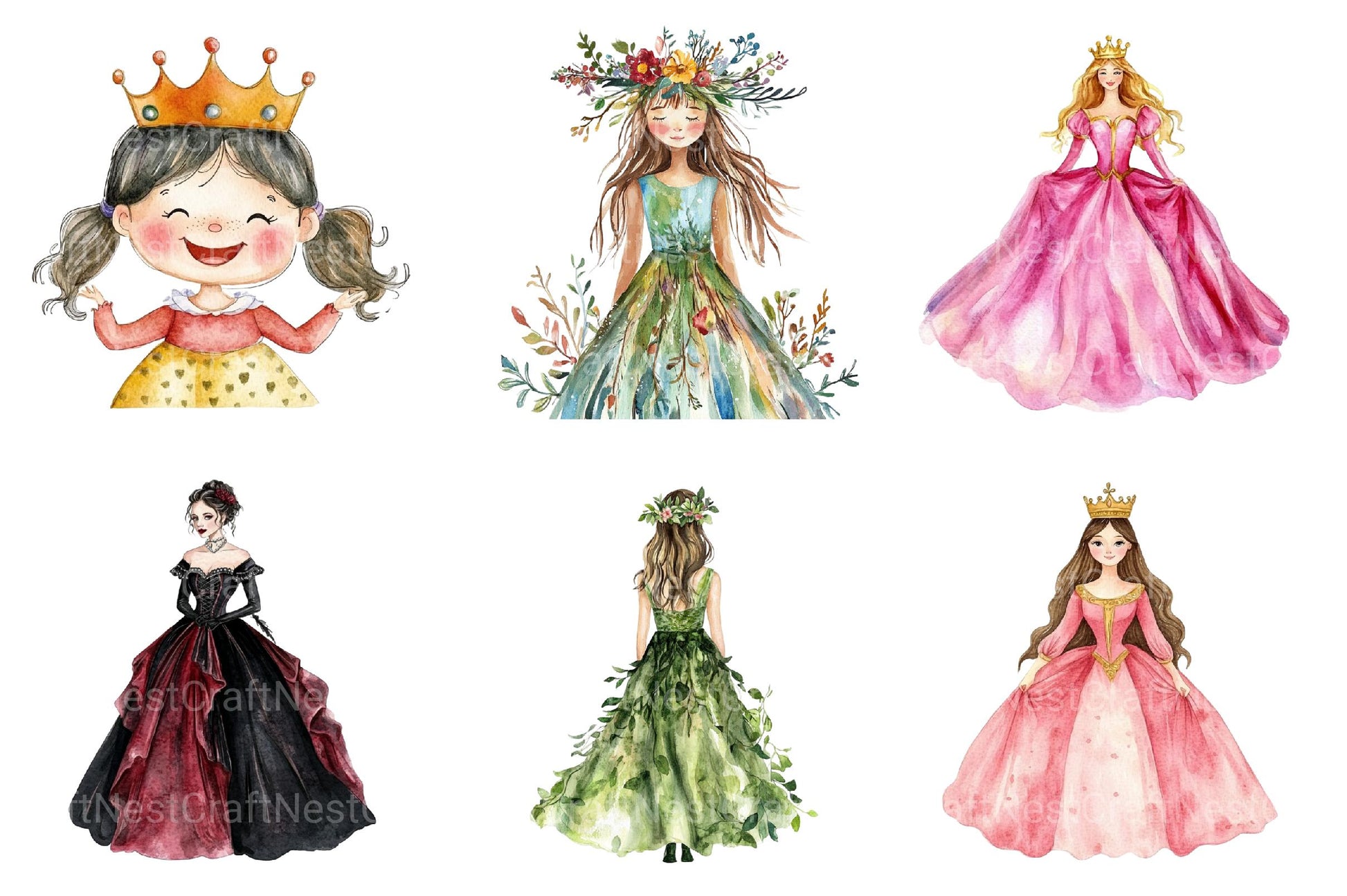 Princess Clipart - CraftNest - Digital Crafting and Art
