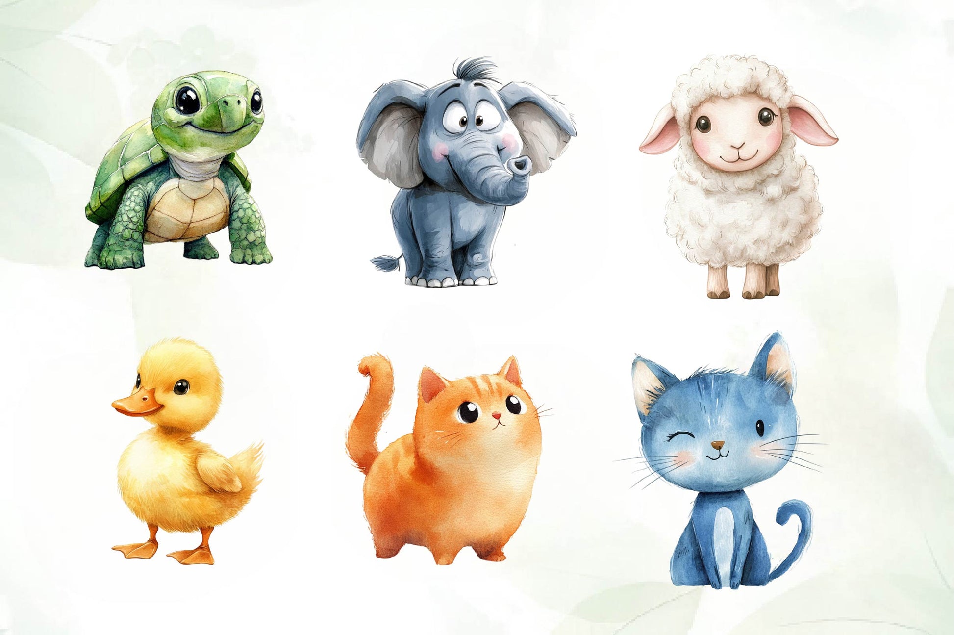 Minimalist Cartoon Animals Clipart Bundle - CraftNest - Digital Crafting and Art