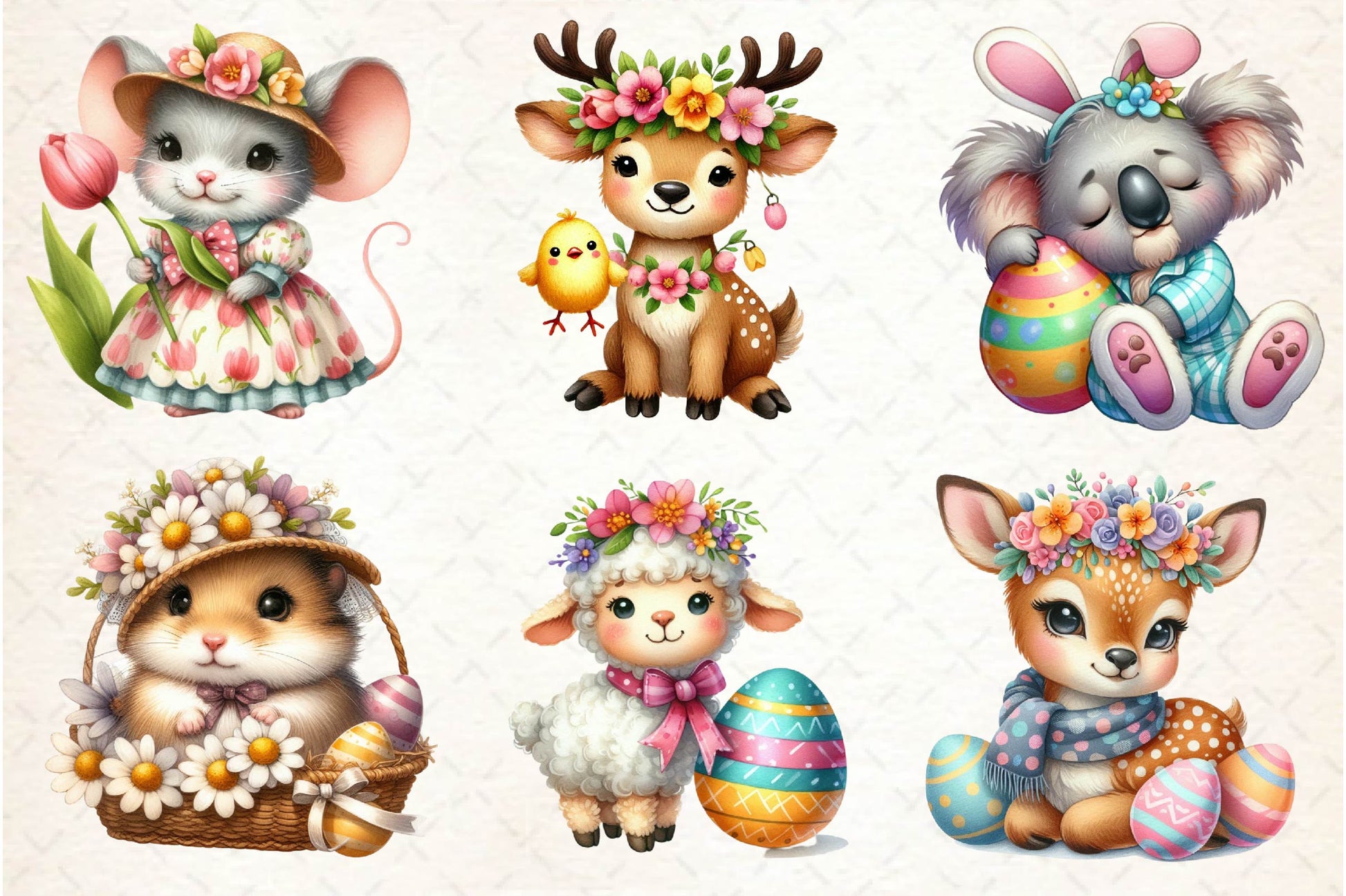 Cute Easter Costume Animals Clipart Bundle - CraftNest - Digital Crafting and Art