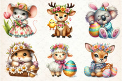 Cute Easter Costume Animals Clipart Bundle - CraftNest - Digital Crafting and Art