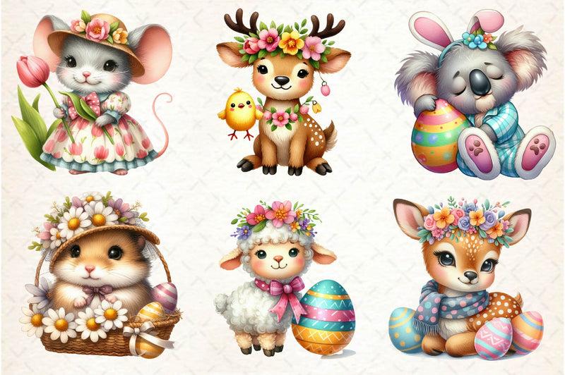 Cute Easter Costume Animals Clipart Bundle - CraftNest - Digital Crafting and Art