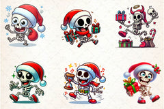 Funny Christmas Skeleton Clipart Bundle 1 - CraftNest - Digital Crafting and Art