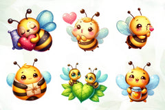 Cute Bee In Love Clipart Bundle - CraftNest - Digital Crafting and Art