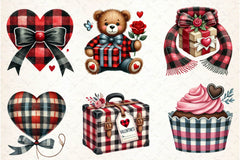 Valentines Buffalo Plaid Clipart Bundle - CraftNest - Digital Crafting and Art