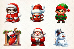 Grumpy Christmas Clipart Bundle - CraftNest - Digital Crafting and Art