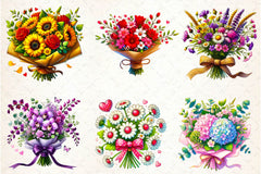 Rose Bouquets Clipart Bundle - CraftNest - Digital Crafting and Art