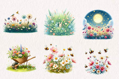 Summer Meadow Clipart Bundle - CraftNest - Digital Crafting and Art
