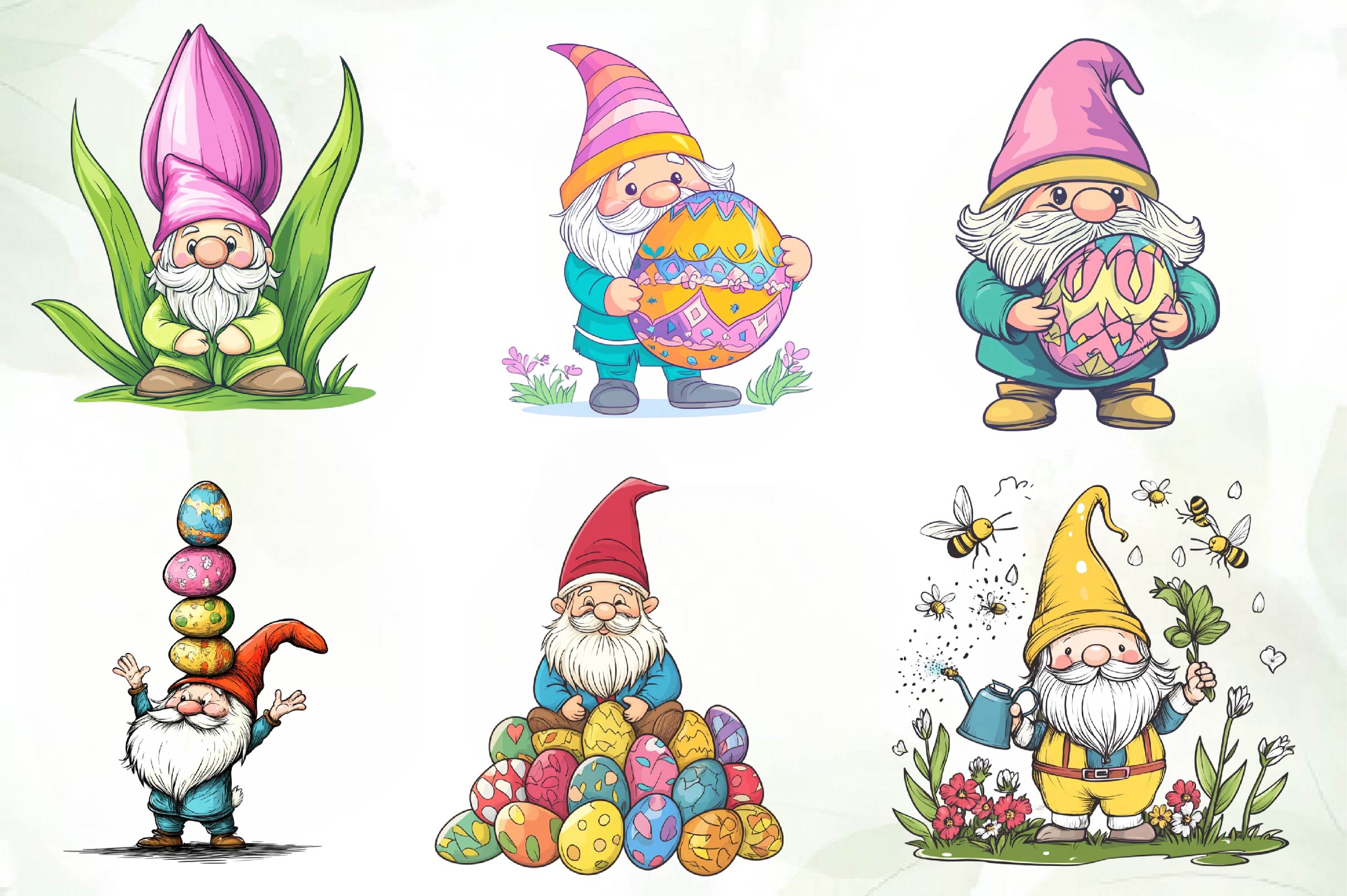 Easter Gnome Clipart Bundle 2 - CraftNest - Digital Crafting and Art