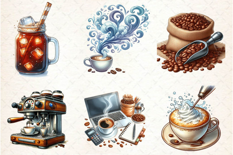 Making Coffee Clipart Bundle - CraftNest - Digital Crafting and Art