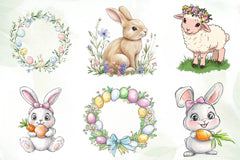 Cute Pastel Easter Clipart Bundle - CraftNest - Digital Crafting and Art