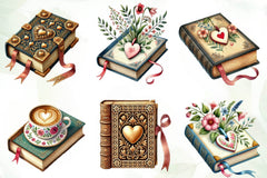 Valentine Bookish Clipart Bundle - CraftNest - Digital Crafting and Art