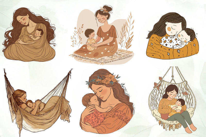 Boho Mothers Love Clipart Bundle - CraftNest - Digital Crafting and Art