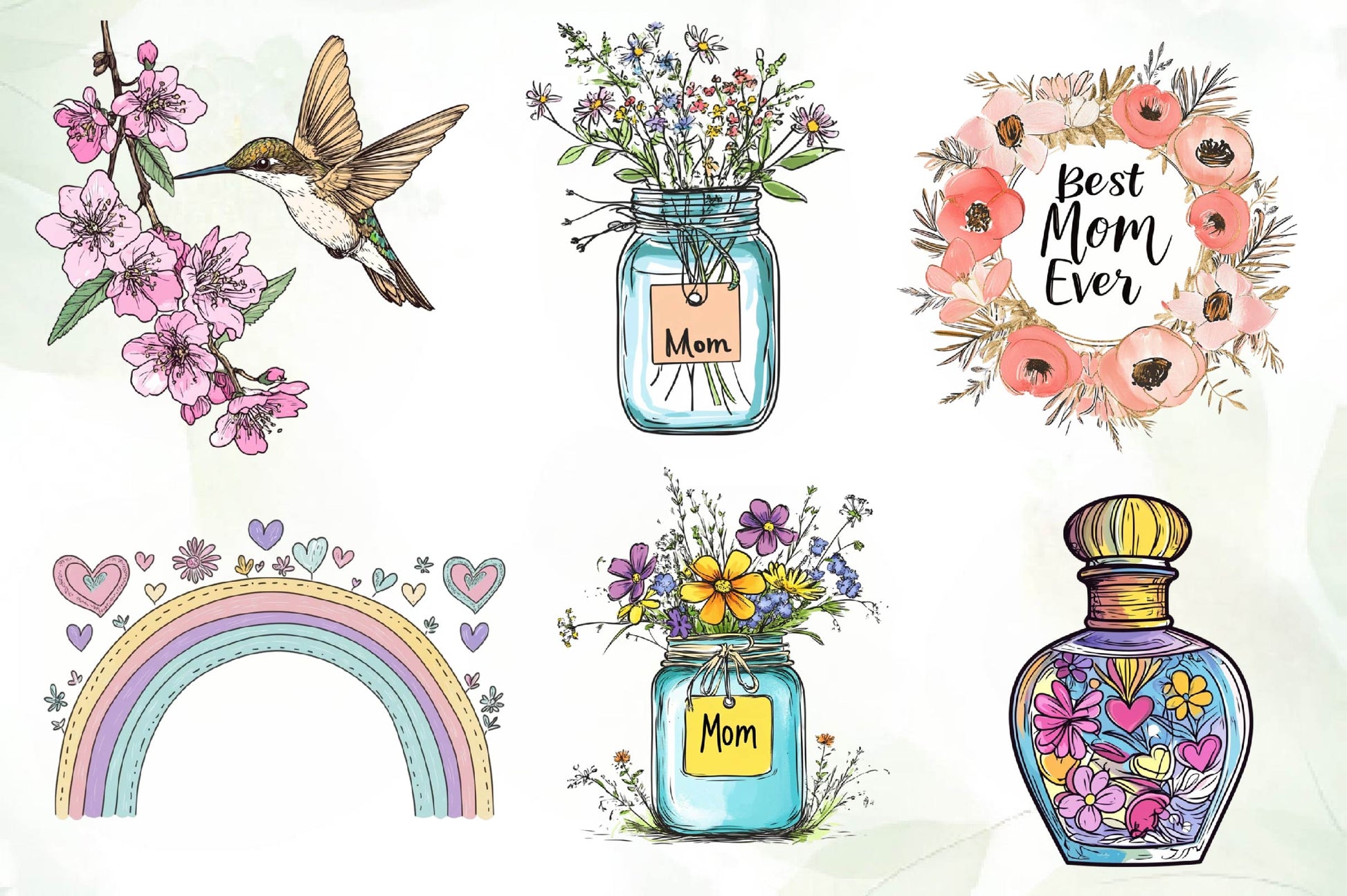 Floral Mothers Day Clipart Bundle 1 - CraftNest - Digital Crafting and Art