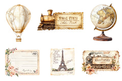 Antique Ivory Travel Clipart Bundle - CraftNest - Digital Crafting and Art