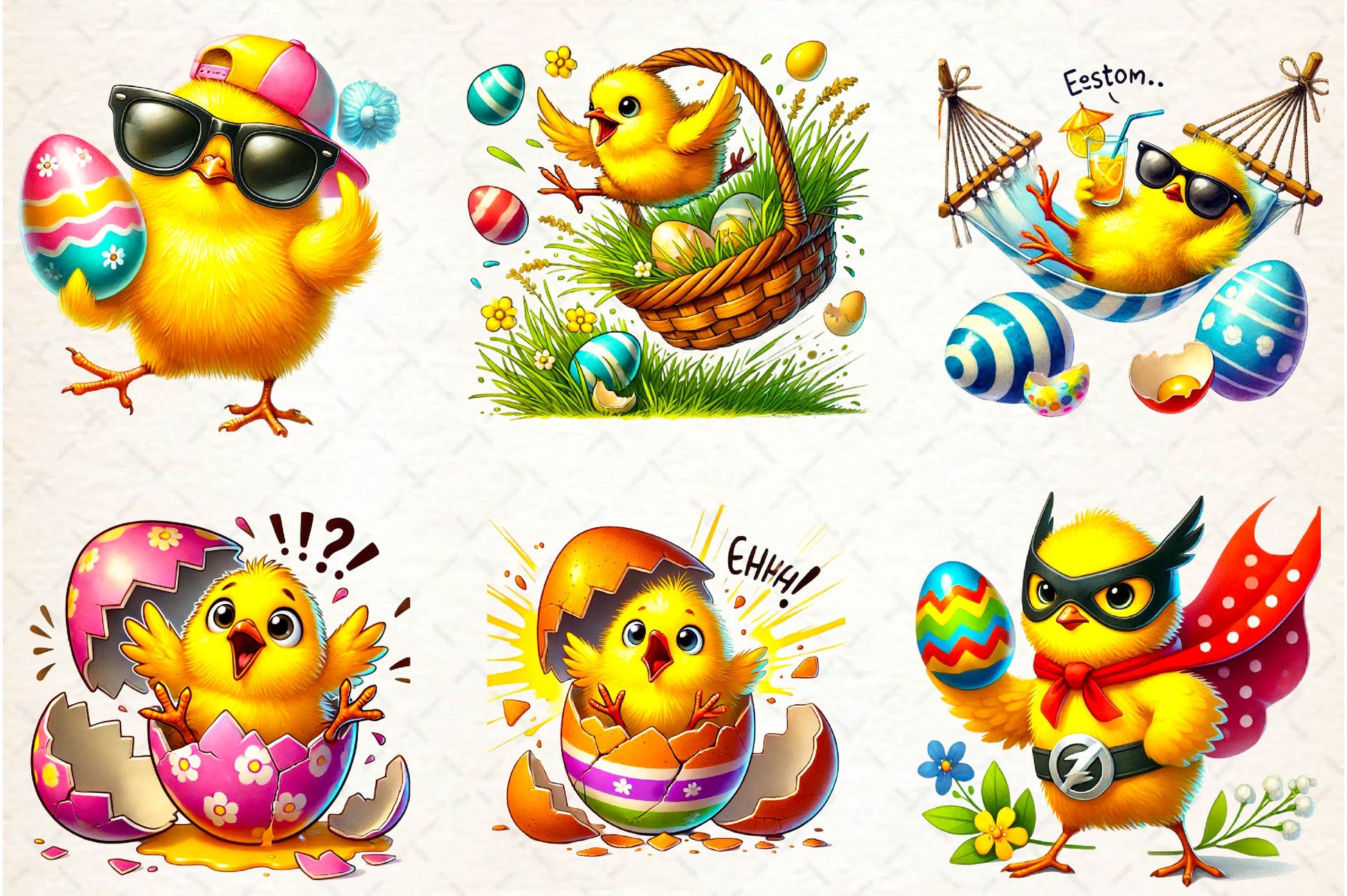 Easter Funny Chick Clipart Bundle - CraftNest - Digital Crafting and Art