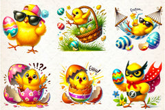 Easter Funny Chick Clipart Bundle - CraftNest - Digital Crafting and Art