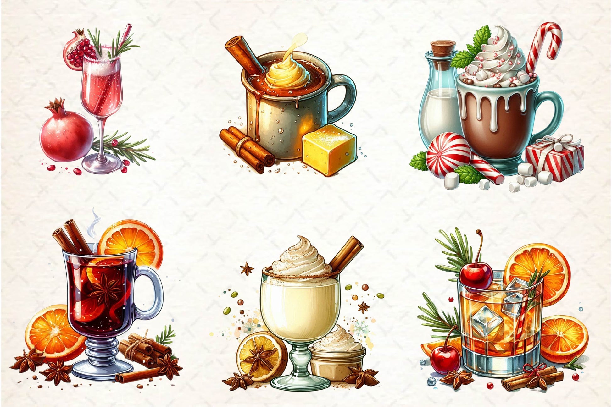 Christmas Cocktail Collection Clipart Bundle - CraftNest - Digital Crafting and Art