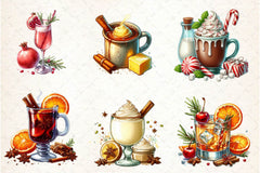 Christmas Cocktail Collection Clipart Bundle - CraftNest - Digital Crafting and Art
