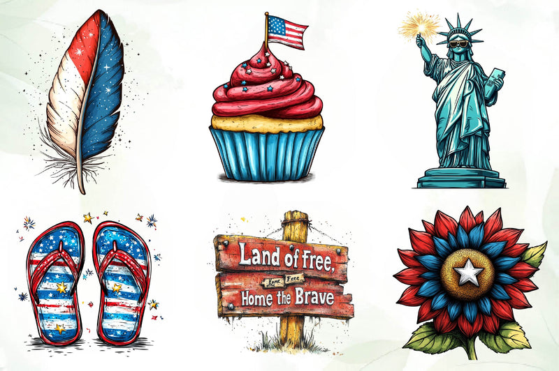 4th Of July Clipart Bundle 3 - CraftNest - Digital Crafting and Art
