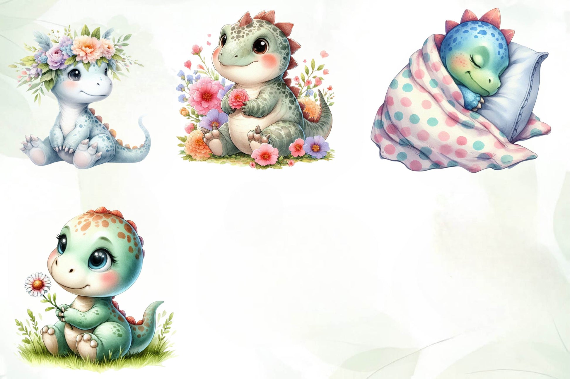 Cute Dinosaur Clipart Bundle - CraftNest - Digital Crafting and Art