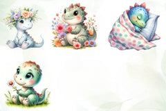 Cute Dinosaur Clipart Bundle - CraftNest - Digital Crafting and Art