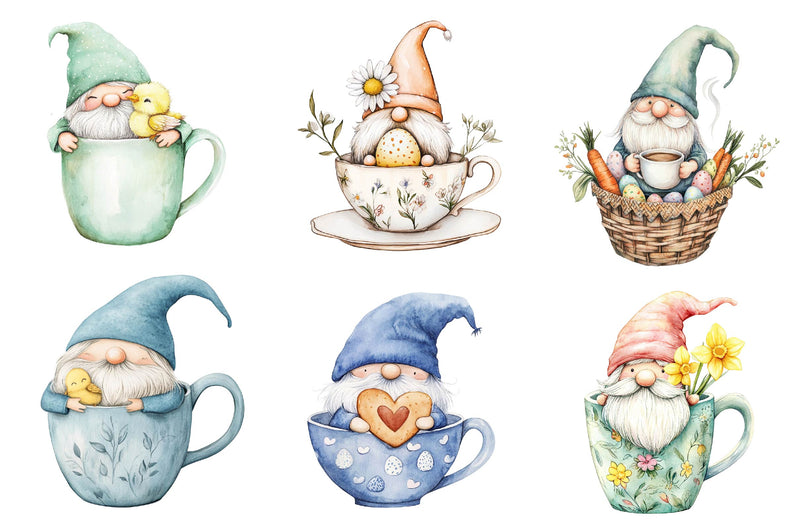 Easter Gnome Mug Cup Clipart Bundle - CraftNest - Digital Crafting and Art