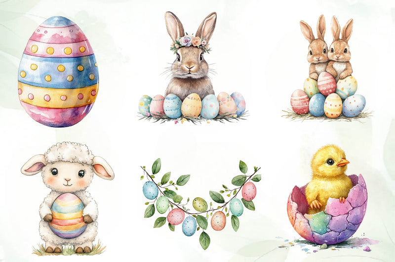 Colorful Easter Clipart Bundle - CraftNest - Digital Crafting and Art