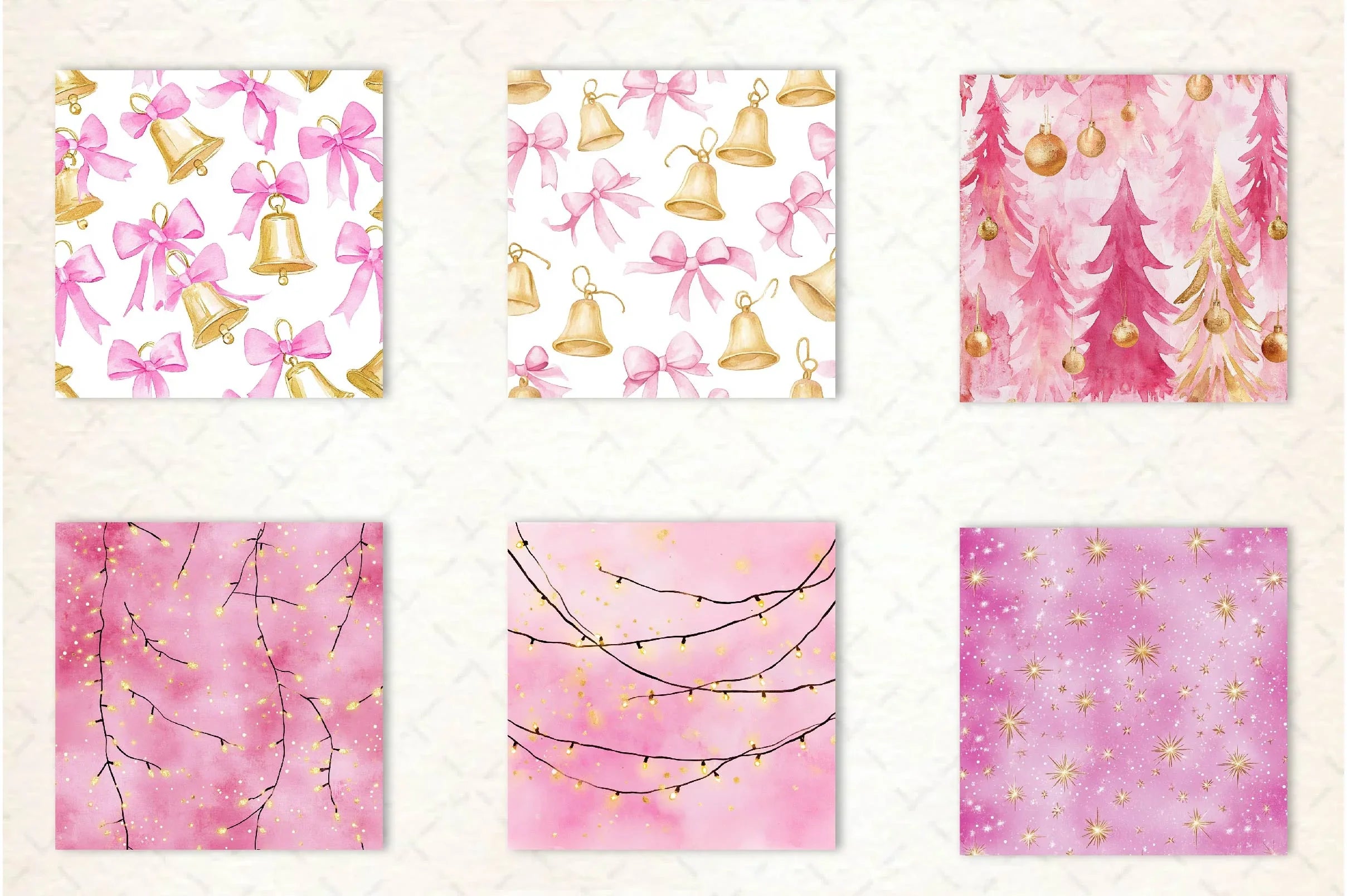 Pink And Gold Christmas Clipart Bundle - CraftNest - Digital Crafting and Art