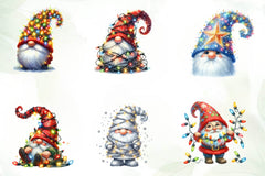 Glitter Festive Christmas Gnome Clipart Bundle - CraftNest - Digital Crafting and Art