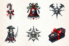 Gothic Christmas Clipart Bundle 1 - CraftNest - Digital Crafting and Art