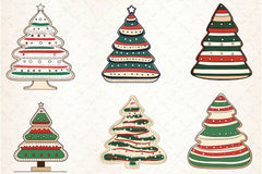 Christmas Tree Cake White Chocolate Clipart Bundle - CraftNest - Digital Crafting and Art