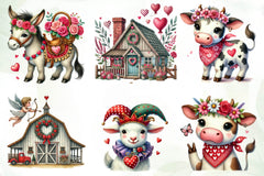 Valentine Farm Clipart Bundle - CraftNest - Digital Crafting and Art