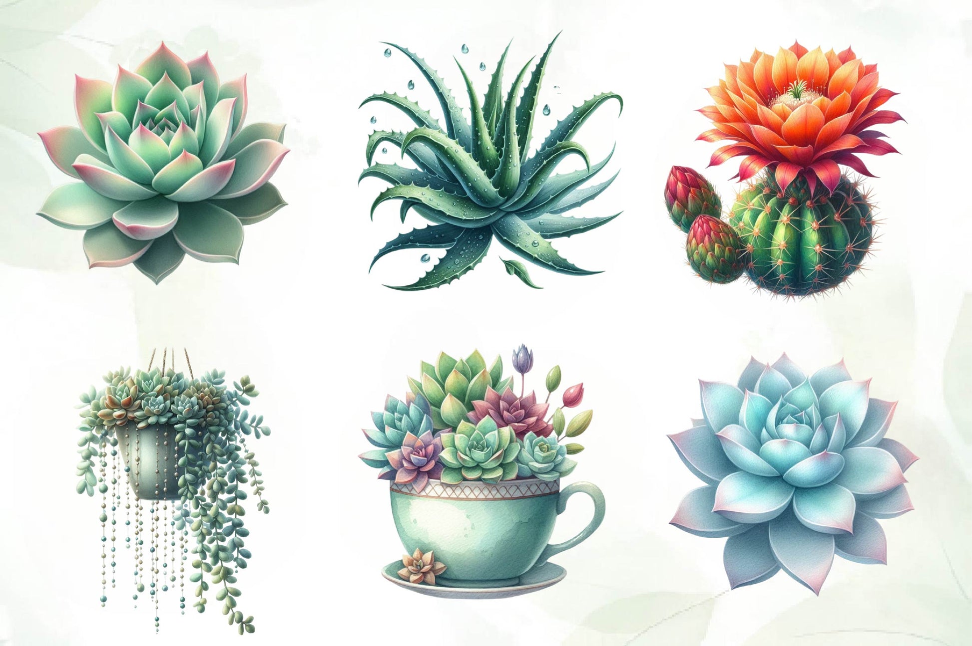 Cactus And Succulents Clipart Bundle - CraftNest - Digital Crafting and Art