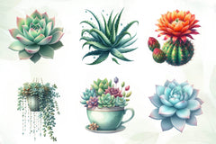 Cactus And Succulents Clipart Bundle - CraftNest - Digital Crafting and Art