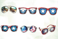 4th Of July Sunglasses Clipart Bundle - CraftNest - Digital Crafting and Art